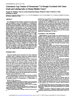 Centromeric Copy Number of Chromosome 7 Is