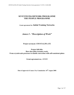 Annex I - “Description of Work” - Crystal-to