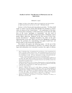 Ink Blot or Not: The Meaning of Privileges and/or Immunities