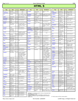 HTML5 Cheat Sheet - Smashing Magazine