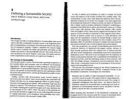 Defining a Sustainable Society