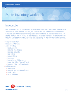 Estate Inventory Workbook