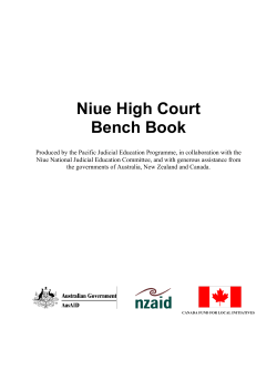 Niue High Court Bench Book