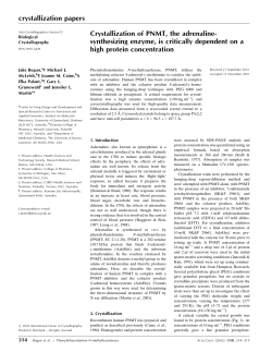crystallization papers Crystallization of PNMT, the adrenaline