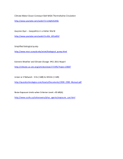 Climate Maker Ocean Conveyor Belt NASA Thermohaline