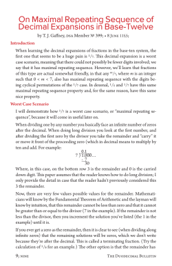 On Maximal Repeating Sequence of Decimal Expansions in Base