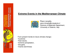 Extreme Events in the Mediterranean Climate