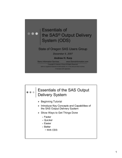 ODS - sasCommunity.org