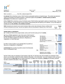 Hello, my name is ______ from HAI, a national research firm. [IF