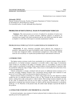 problems of rotational mass in passenger vehicles problem mas