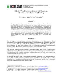 Effect of Pore Pressure on Seismic Soil Response: 1D