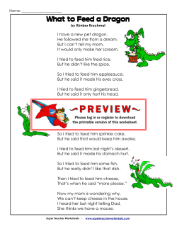 What to Feed a Dragon - Super Teacher Worksheets