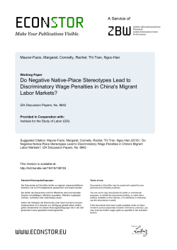 Do Negative Native-Place Stereotypes Lead to