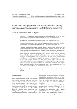 Spatio-temporal properties of tree