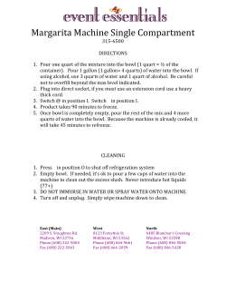Margarita Machine Single Compartment