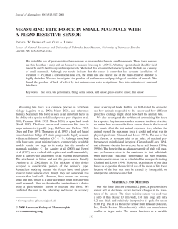 measuring bite force in small mammals