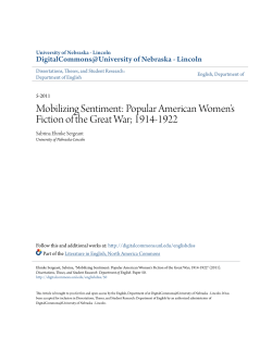 Mobilizing Sentiment - DigitalCommons@University of Nebraska