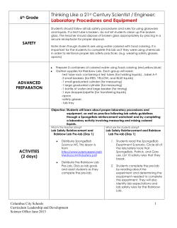 Lab Procedures and Equipment