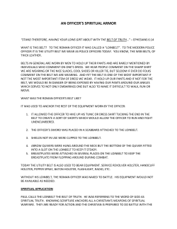 an officer`s spiritual armor - Fellowship of Christian Peace Officers