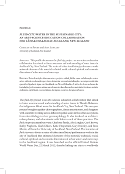 PROFILE FLUID CITY/WATER IN THE SUSTAINABLE CITY: AN