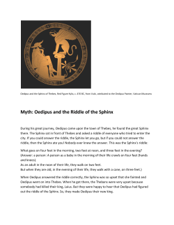 Myth: Oedipus and the Riddle of the Sphinx