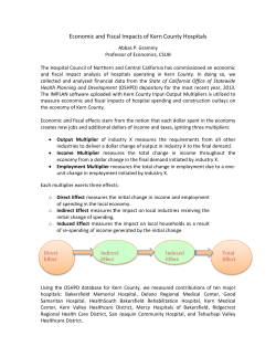 Economic and Fiscal Impacts of Kern County Hospitals