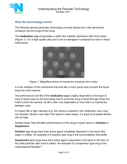 Understanding the Flexineb Technology How the technology works: