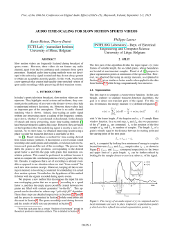 Audio Time-Scaling for Slow Motion Sports Videos
