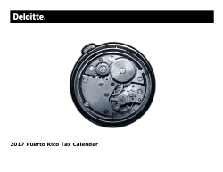 Deloitte Tax Calendar 2017