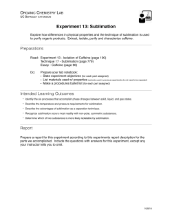 Experiment 13: Sublimation
