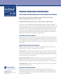 proper trenching procedures