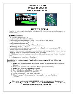 upward bound - Palm Beach State College