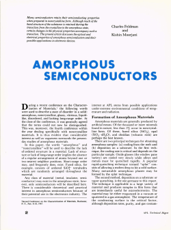 AMORPHOUS SEMICONDUCTORS