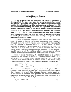 Blackbody radiation