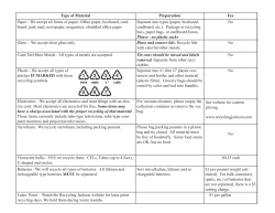 Material matrix - Recycling Jackson