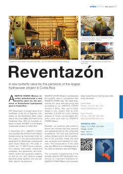 Reventaz&oacute;n - A new butterfly valve for the penstock of the largest