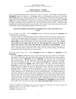 Clothing - French-Canadian Heritage Society of Michigan