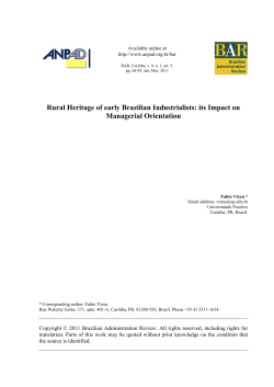 Rural Heritage of early Brazilian Industrialists: its Impact on