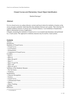 Closed Curves and Elementary Visual Object