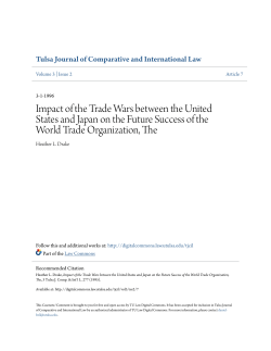 Impact of the Trade Wars between the United States and Japan on