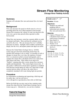 Stream Flow Monitoring