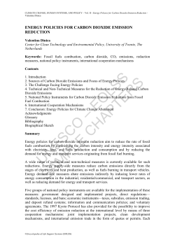 Energy Policies for Carbon Dioxide Emission Reduction