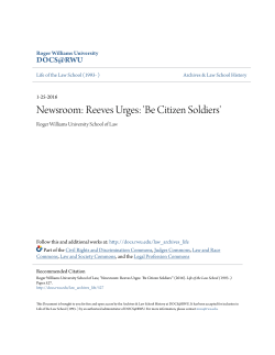 Newsroom: Reeves Urges: `Be Citizen Soldiers`