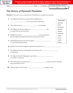 The History of Plymouth Plantation