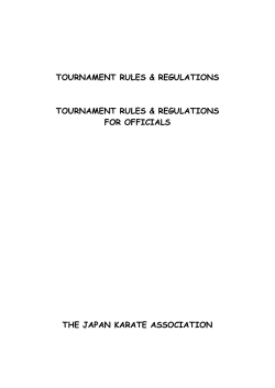 JKA Tournament Rules - Rising Sun School of Karate
