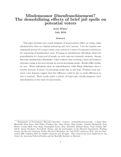 Misdemeanor Disenfranchisement? The demobilizing effects of brief
