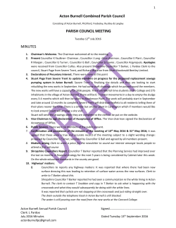 Acton Burnell Combined Parish Council PARISH COUNCIL