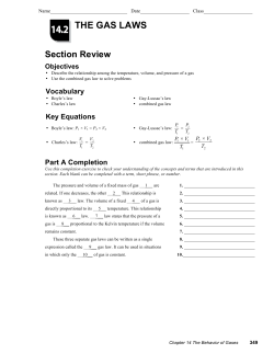 THE GAS LAWS