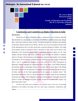 Commissions and Committees on Higher Education in India