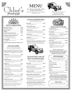 Chloe`s Cafe - Chloe`s French Cafe